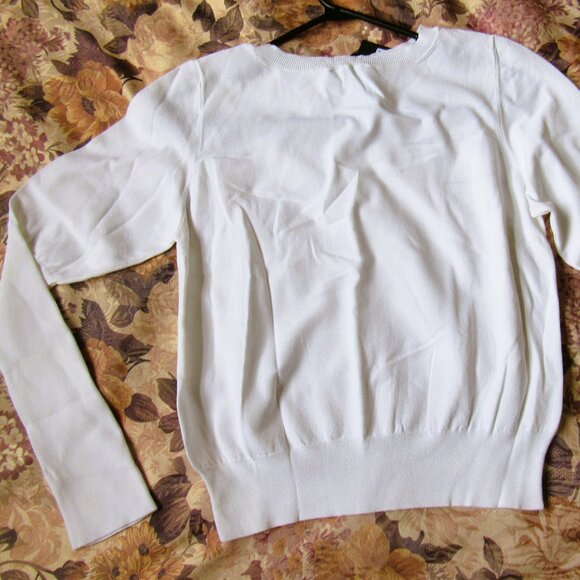 Sarah Pacini womens  top(sweater) one size White  long sleeve, sz. S, - Picture 4 of 7